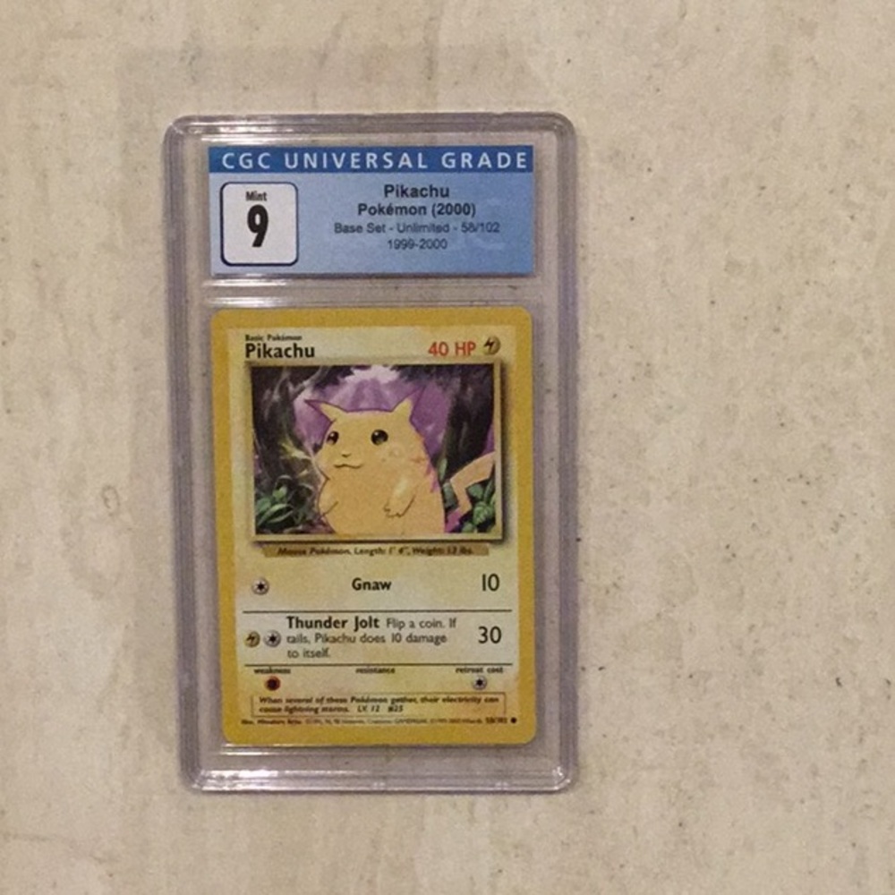 Pikachu Pokémon 4th Print 2000 58/102 CGC 9 Mint - Picture 6 of 10
